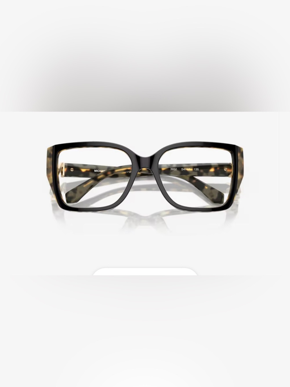 Michael Kors Black Tortoiseshell Square Glasses